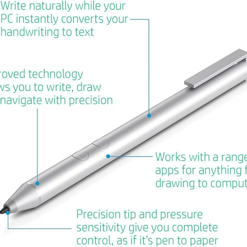 Stylus HP Spectre x360 / Envy / Pavilion Silver Active Pen - NWT